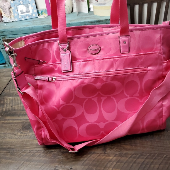 COACH Hot Pink Diaper Bag - Picture 9 of 11